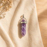 Premium Natural Amethyst Crystal Pendant Necklace for Women