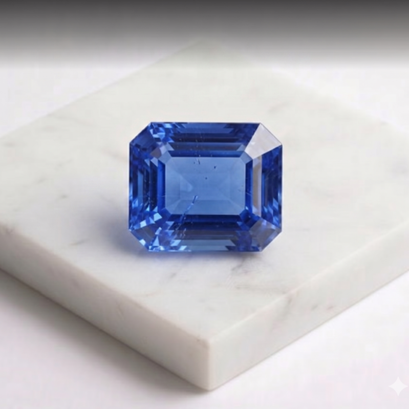 Premium Octagon-Cut Natural Blue Sapphire Gemstone – Cornflower Blue