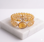 Premium Natural Citrine Crystal Bracelet Collection – Golden Honey Manifestation Set