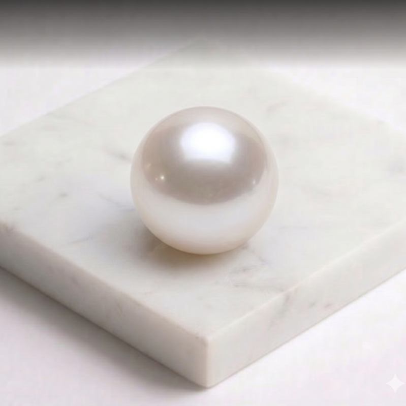 Premium Round Natural Pearl Gemstone – Iridescent White